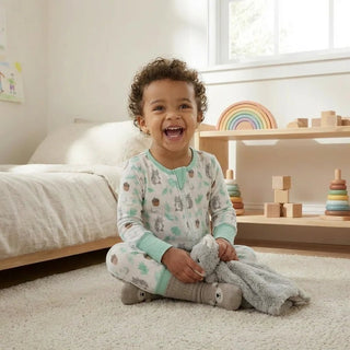 Warmies Gray Squirrel Bamboo Convertible Footed Sleeper-Infants-Simply Blessed Children's Boutique