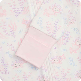 Warmies Pink Axolotl Bamboo Covertible Footed Sleeper-Infants-Simply Blessed Children's Boutique
