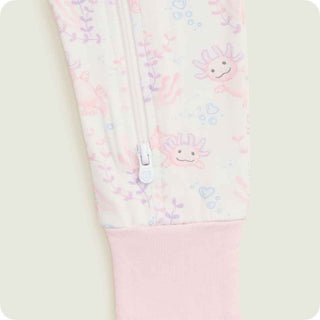 Warmies Pink Axolotl Bamboo Covertible Footed Sleeper-Infants-Simply Blessed Children's Boutique