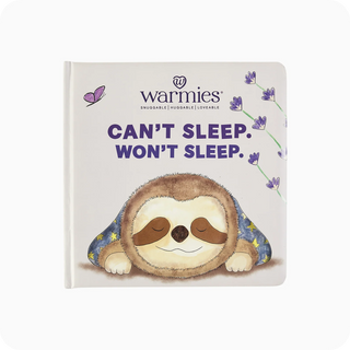 Warmies Sloth "Can't Sleep. Won't Sleep." Padded Board Book-Books-Simply Blessed Children's Boutique