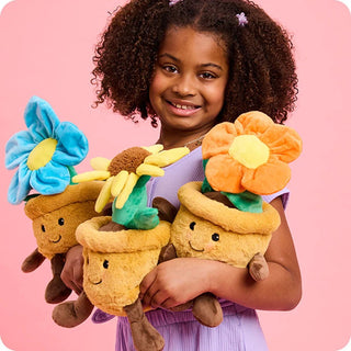 Warmies Yellow Flower Pot Full-Size Heatable Plush-Toys-Simply Blessed Children's Boutique