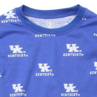 Wes and Willy Kids Blue UK Wildcat Print Pajama Set-Boys Sleepwear-Simply Blessed Children's Boutique