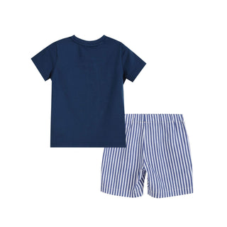 Whale Smocked Tee and Short Set - Lil Cactus-Boys Outfit Sets-Simply Blessed Children's Boutique