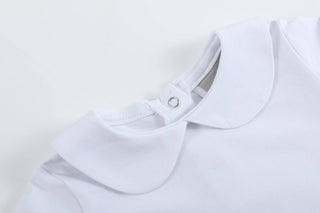 White Collar Baby Onesie-Boys One-Piece-Simply Blessed Children's Boutique