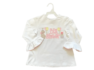 White Knit Big Sister-Girls Long Sleeve Shirts-Simply Blessed Children's Boutique