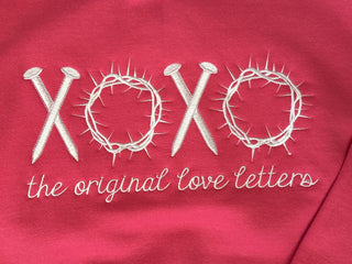 XOXO – The Original Love Letters Sweatshirt-Women's Sweatshirt/Pullover-Simply Blessed Children's Boutique