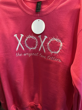 XOXO – The Original Love Letters Sweatshirt-Women's Sweatshirt/Pullover-Simply Blessed Children's Boutique