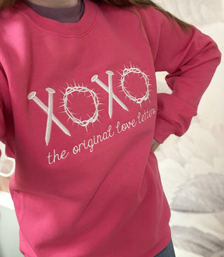 XOXO – The Original Love Letters Sweatshirt-Women's Sweatshirt/Pullover-Simply Blessed Children's Boutique