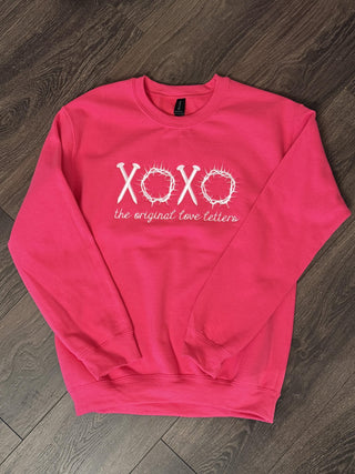 XOXO – The Original Love Letters Sweatshirt-Women's Sweatshirt/Pullover-Simply Blessed Children's Boutique