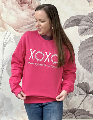 XOXO – The Original Love Letters Sweatshirt-Women's Sweatshirt/Pullover-Simply Blessed Children's Boutique