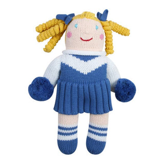 Zubels Cheerleader Knit Doll - Handmade 100% Cotton Plush & Rattle-Toys-Simply Blessed Children's Boutique