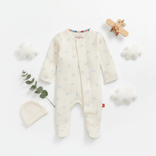 Magnetic Me Airplanes Pointelle Footie Sleeper - Simply Blessed Children's Boutique
