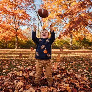 Mud Pie Mini Football Rollneck Sweater - Simply Blessed Children's Boutique