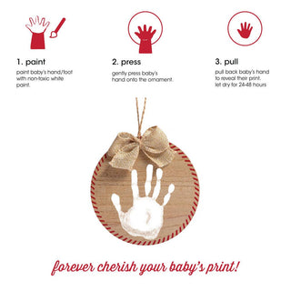 Handprint or Footprint Christmas Ornament and Paint Kit