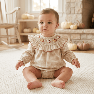 Mud Pie Baby Girls Thanksgiving Turkey Smocked Bubble-Infants-Simply Blessed Children's Boutique