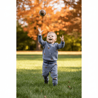 Mud Pie Boys Football Two-Piece Sweatshirt and Jogger Set - Simply Blessed Children's Boutique