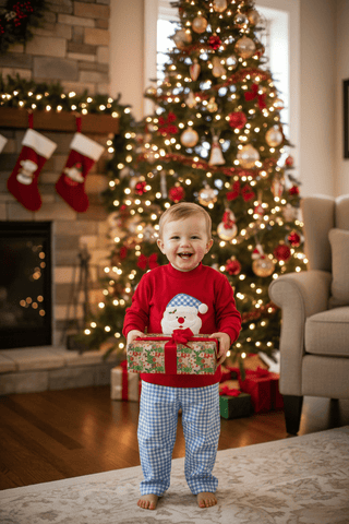 Santa Boys Pant Set - Bailey Boys-Boys Outfit Sets-Simply Blessed Children's Boutique