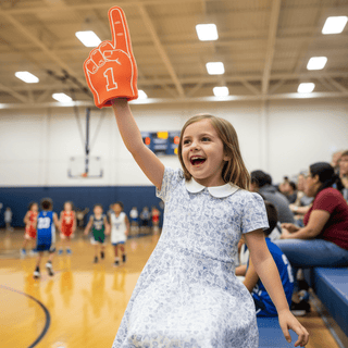 Ishtex Girls Royal Active Wildcat Sports Print Dress-Girls Dresses-Simply Blessed Children's Boutique