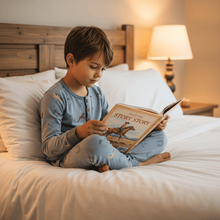 Mud Pie Blue Western Horseshoe Print Pajamas-Boys Sleepwear-Simply Blessed Children's Boutique