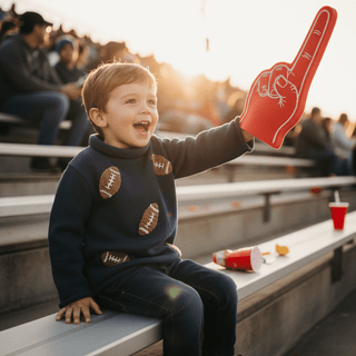 Mud Pie Mini Football Rollneck Sweater - Simply Blessed Children's Boutique