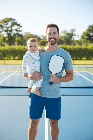 Boys Pickleball Sleeper and Bib Set - Mud Pie-Misc.-Simply Blessed Children's Boutique