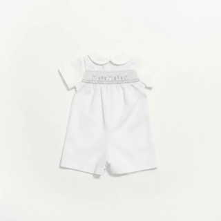 Petit Ami Boys Easter Smocked Shortall-Infants-Simply Blessed Children's Boutique
