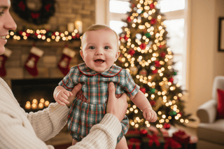 Brently Bubble Prestonwood Plaid With Richmond Red Smocking - TBBC-Boys One-Piece-Simply Blessed Children's Boutique