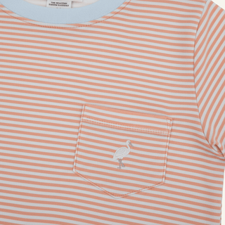 Carter Crewneck - Seashore Sherbet and Buckhead Blue Stripe/Multicolor by The Beaufort Bonnet Company-Boys Short Sleeve Shirts-Simply Blessed Children's Boutique