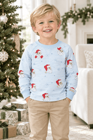 Cassidy Comfy Crewneck Christmas tree lifestyle photo
