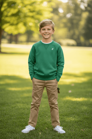 Cassidy Comfy Crewneck (Boys) – Gibson Island Green-Misc.-Simply Blessed Children's Boutique