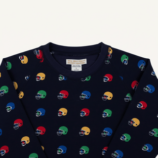 Cassidy Comfy Boys Crewneck (French Terry) - Hut!/Nantucket Navy by The Beaufort Bonnet Company-Boys Sweatshirt/Pullover-Simply Blessed Children's Boutique