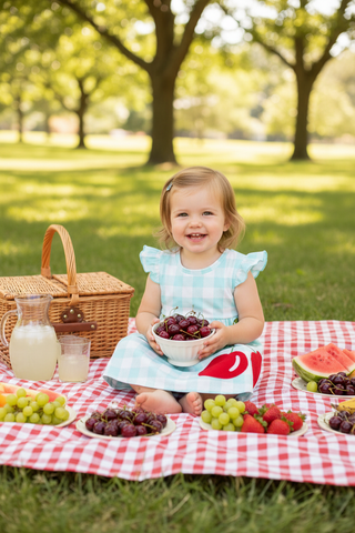 Mud Pie Cherry Flutter Sleeve Dress-Girls Dresses-Simply Blessed Children's Boutique