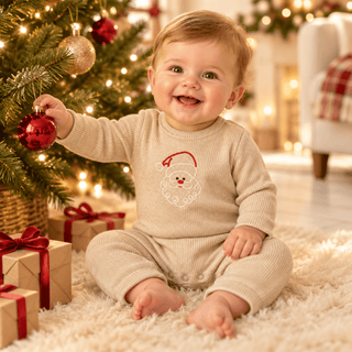 Three Sisters Baby Boy Believe Christmas Romper - Simply Blessed Children's Boutique