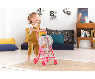 Corolle 12" Baby Doll Stroller- Floral