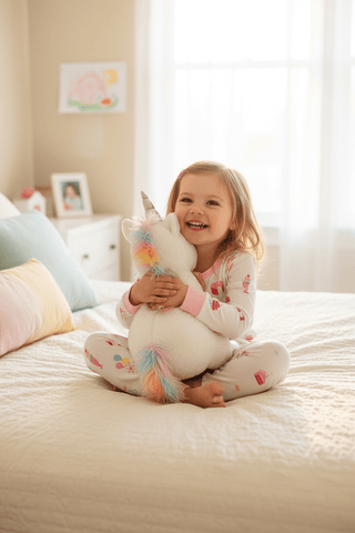 Mud Pie Pink Birthday Glow Pajamas-Girls Sleepwear-Simply Blessed Children's Boutique