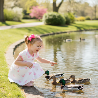 Penny's Play Dress – Merrimack Quack Quacks (Palm Beach Pink)/Hamptons Hot Pink | The Beaufort Bonnet Company-Girls Dresses-Simply Blessed Children's Boutique
