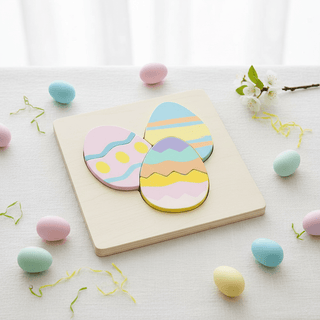 Mud Pie Wooden Easter Egg Puzzle – 6 Piece-Toys-Simply Blessed Children's Boutique