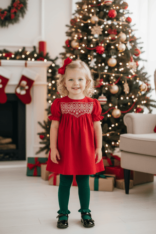 Evergreen Footless Ruffle Tights - Ruffle Butts-Girls Leggings/Bottoms-Simply Blessed Children's Boutique