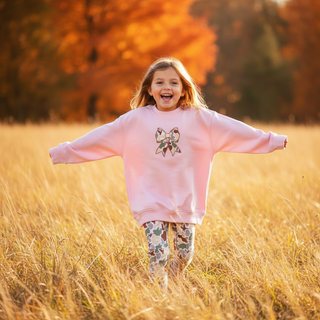 Ishtex Girls Camo Bow Applique Sweatshirt and Leggings Set-Girls Outfit Sets-Simply Blessed Children's Boutique