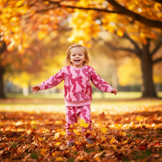 Mud Pie Girls Pink Bow Print Two-Piece Jogger Set-Girls Outfit Sets-Simply Blessed Children's Boutique