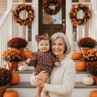 Mud Pie Rust Floral Bubble & Headband Set - Simply Blessed Children's Boutique