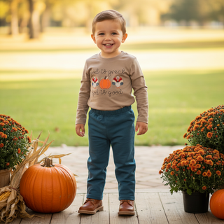 Millie Jay Boys "God is Great" Thanksgiving Turkey Shirt and Pant Set-Boys Outfit Sets-Simply Blessed Children's Boutique