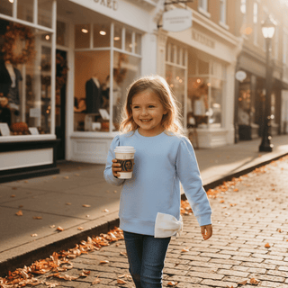 Cassidy Comfy Crewneck with Bow – Beale Street Blue/Worth Ave White | The Beaufort Bonnet Company-Girls Sweatshirt/Pullover-Simply Blessed Children's Boutique