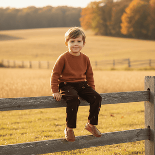 Critter Sheffield Pants - Corduroy - Chelsea Chocolate/Foxes by The Beaufort Bonnet Company - Simply Blessed Children's Boutique