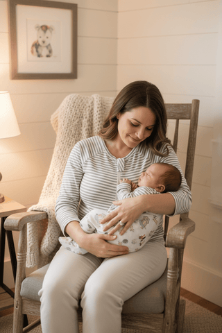 Mud Pie Baby Boy Raglan Sleeve Farm Sleeper-Infants-Simply Blessed Children's Boutique