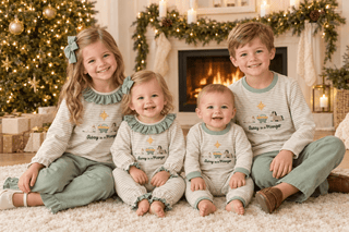 Three Sisters Baby Girl Away in a Manger Christmas Romper - Simply Blessed Children's Boutique