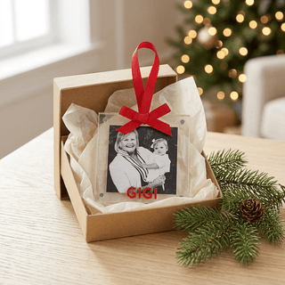 Mud Pie Gigi Acrylic Photo Frame Christmas Ornament-Christmas ornament-Simply Blessed Children's Boutique