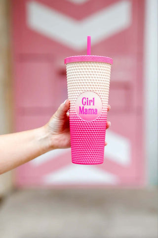 Textured Tumbler (Pink Gradient) - Girl Mama