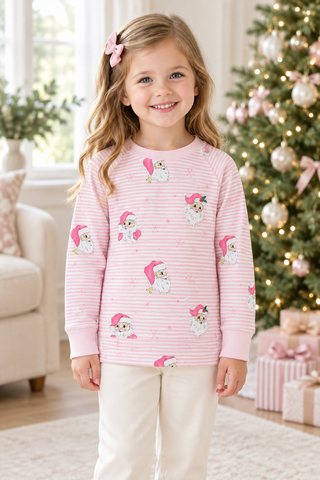 Girls Cassidy Comfy Crewneck Christmas-tree lifestyle photo