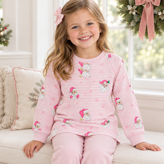 Girls Cassidy Comfy Crewneck window-side lifestyle photo
